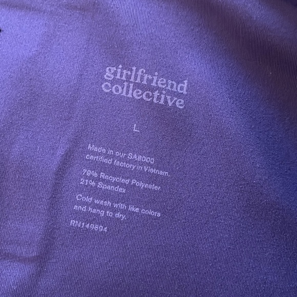 Girlfriend Collective Atletic spandex Stretch shorts Large purple - Picture 3 of 3